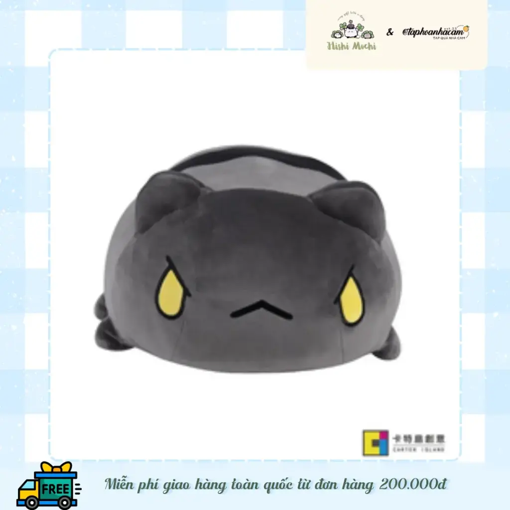 Gấu Bông Capoo Nằm Lười – Bản Đen Carter Island 40cm