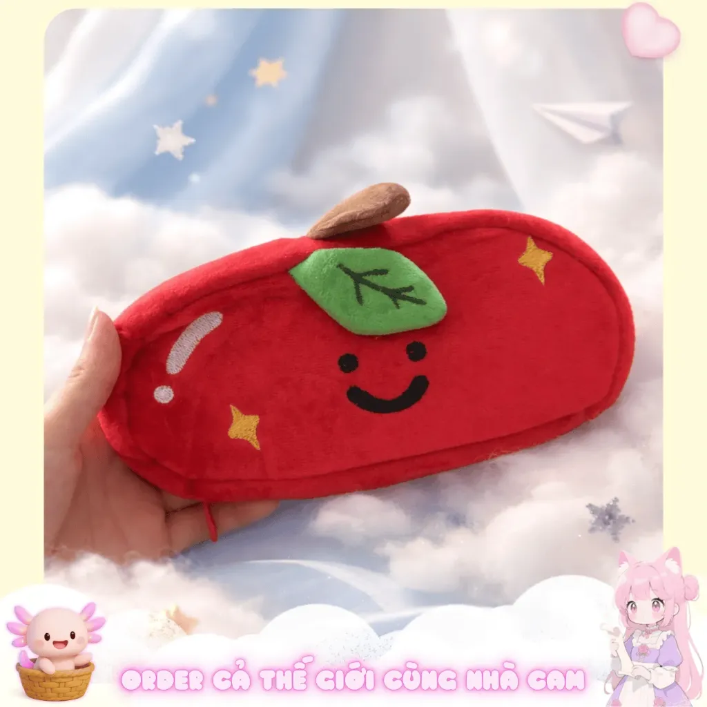 Túi Đựng Bút Quả Táo Nhồi Bông - [1762136]