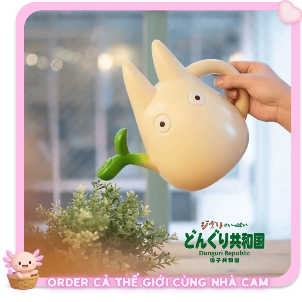 [HÀNG CHÍNH HÃNG] Bình Tưới Cây Totoro Ghibli Chính Hãng Donguri Republic, Dụng Cụ Làm Vườn Trang Trí Dễ Thương 1L