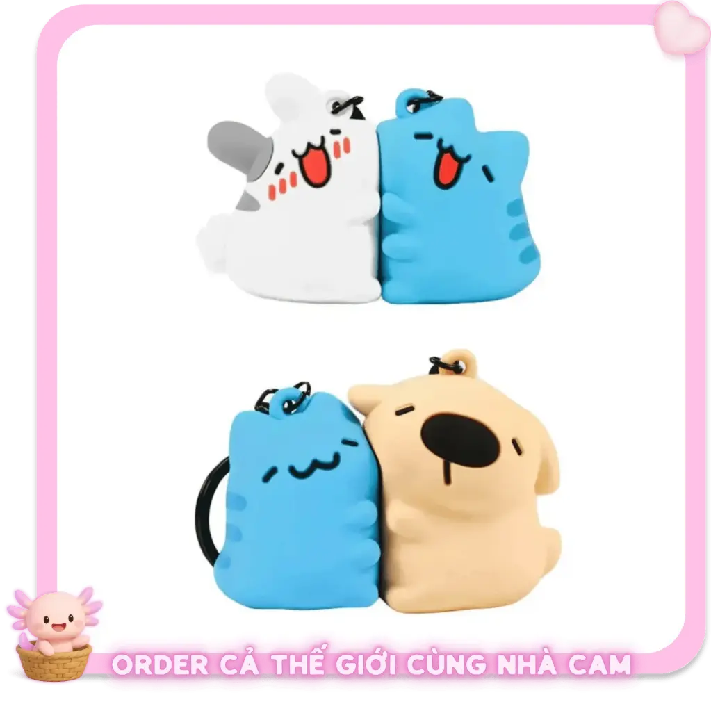 [HÀNG CHÍNH HÃNG] Móc Khoá Nam Châm "Cái Ôm" Bugcat Capoo, Hàng Order Đài Loan, Tạp Quá Nhà Cam