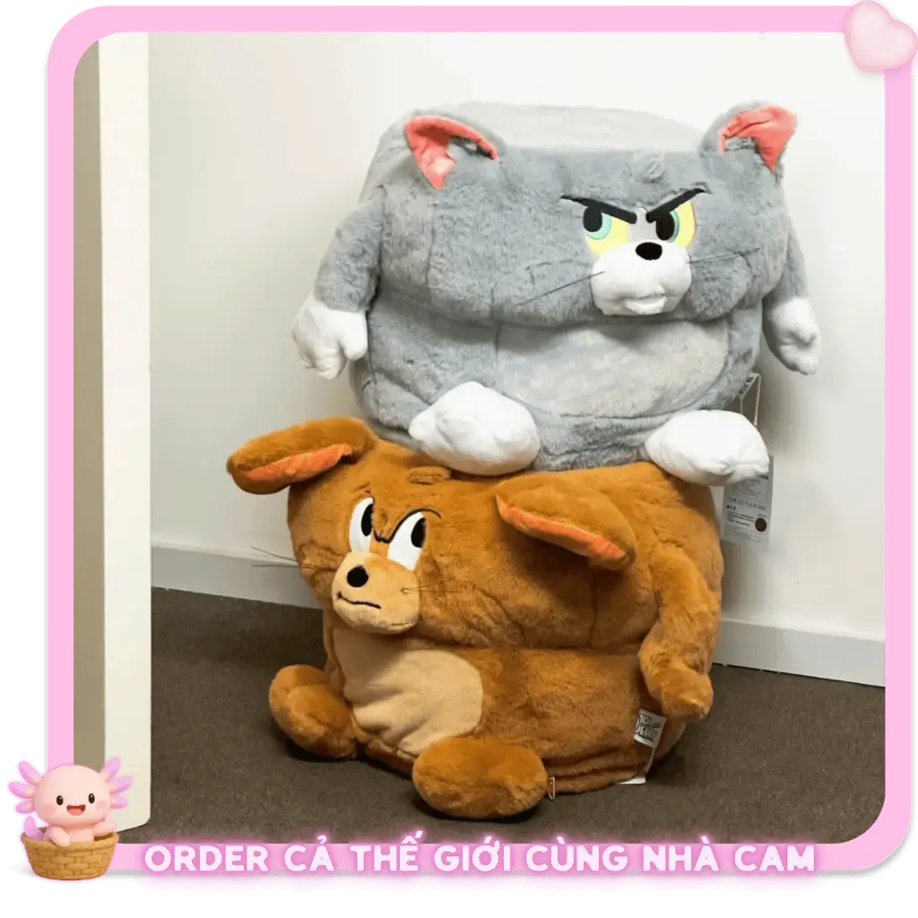 [HÀNG CHÍNH HÃNG] Ghế Đôn Gấu Bông Tom and Jerry Chính Hãng POP SUNDAY Size Lớn Ghế Lười Decor Phòng Ngủ