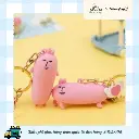 Móc Khoá Thỏ Hồng Tấu Hài – My Friend Rabbit Silicon Mặt Ngơ Cute