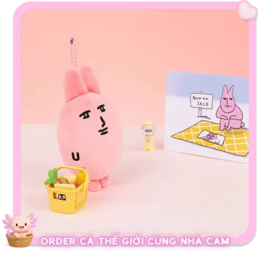 [HÀNG CHÍNH HÃNG] Móc Khoá Thú Bông Thỏ Hồng Xúc Xích MyFriend Rabbit,Gấu Bông Treo Balo, Túi Xách Độc Lạ, Dễ Thương, Tạp Quá Nhà Cam