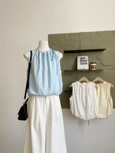 Áo Tank Top Xếp Ly Nhẹ – Dáng Rộng Xinh Chuẩn Trend