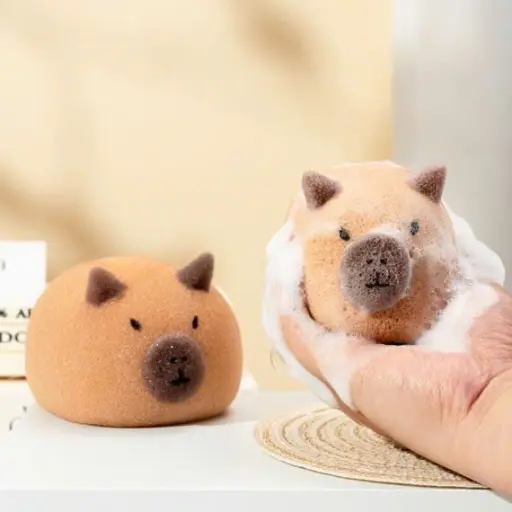 Bông Tắm Siêu Mềm Capybara Dễ Thương